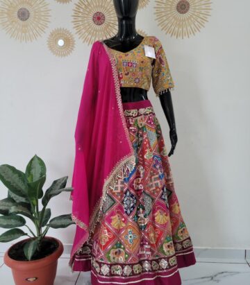 Designer multicolor vintage Lehenga Choli